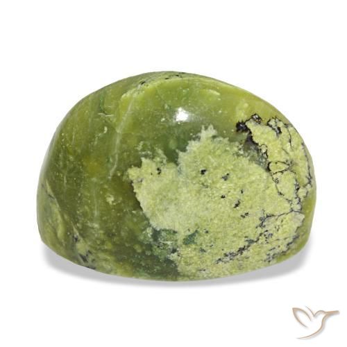 Opala verde natural 7,14ct, corte oval, opaco