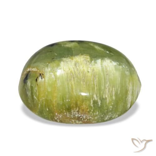 Opala verde natural 5,75ct, corte oval, opaco