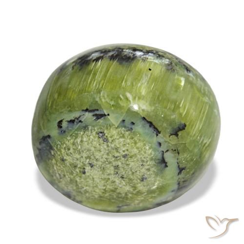 Opala verde natural 6,61ct, corte oval, opaco