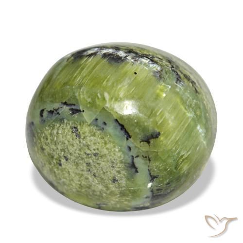 Opala verde natural 6,61ct, corte oval, opaco