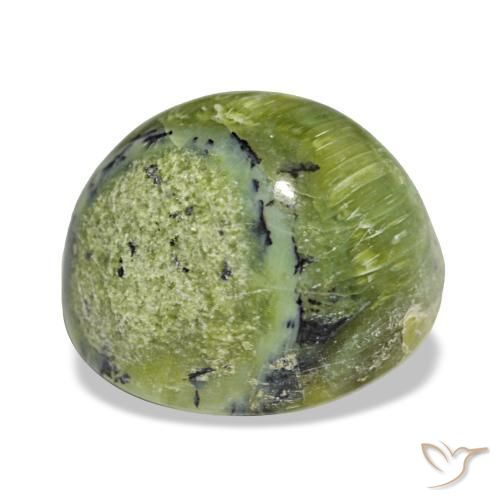 Opala verde natural 6,61ct, corte oval, opaco