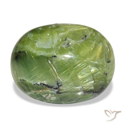 Opala verde natural 14,55ct, corte oval, opaco