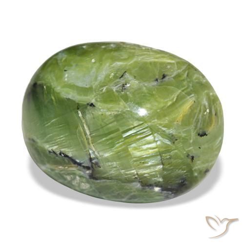 Opala verde natural 14,55ct, corte oval, opaco