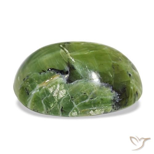 Opala verde natural 14,55ct, corte oval, opaco