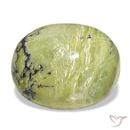 Opala verde natural 19,72ct, corte oval, opaco