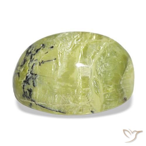 Opala verde natural 19,72ct, corte oval, opaco