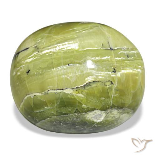 Opala verde natural 38,88ct, corte oval, opaco