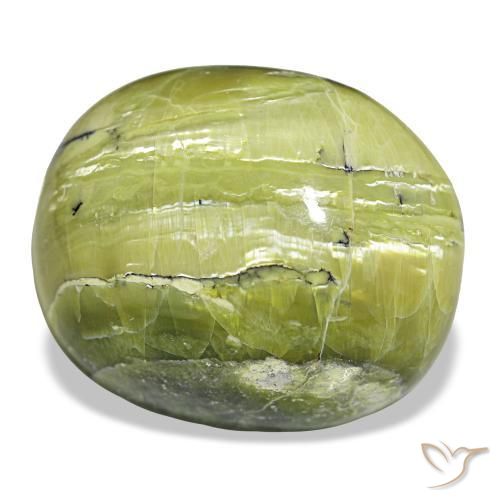 Opala verde natural 38,88ct, corte oval, opaco