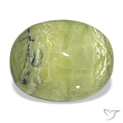 Opala verde natural 14,90ct, corte oval, opaco