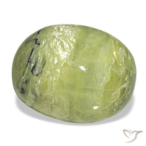 Opala verde natural 14,90ct, corte oval, opaco