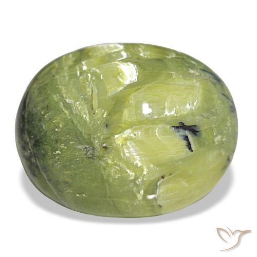 Opala verde natural 21,92ct, corte oval, opaco