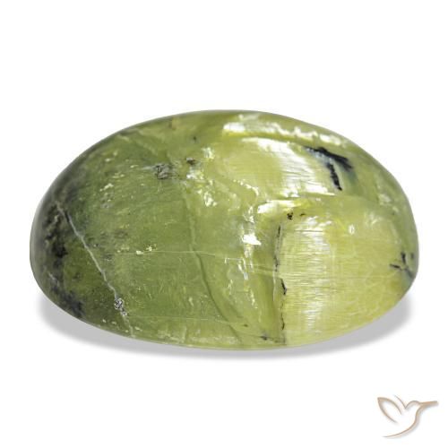 Opala verde natural 21,92ct, corte oval, opaco
