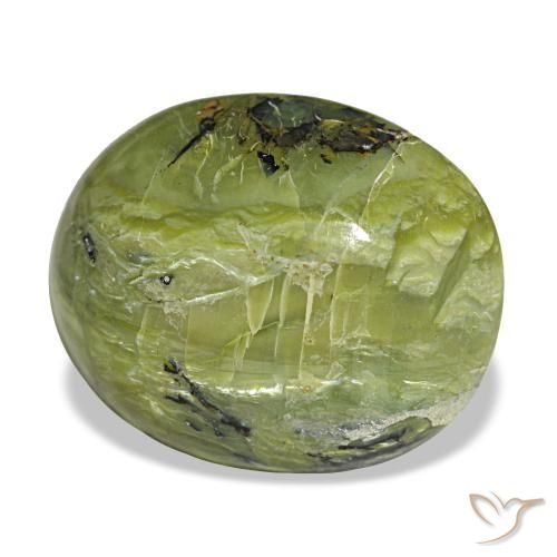 Opala verde natural 11,26ct, corte oval, opaco