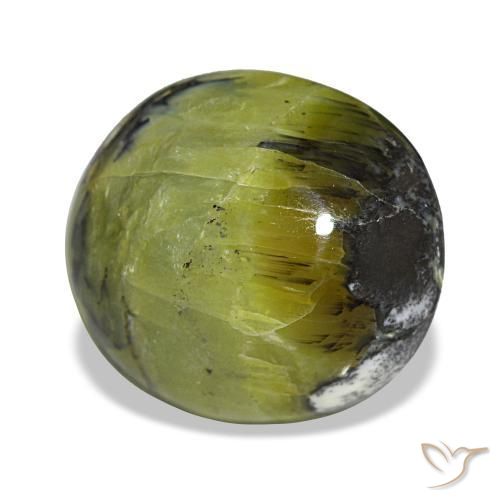 Opala verde natural 7,49ct, corte oval, opaco