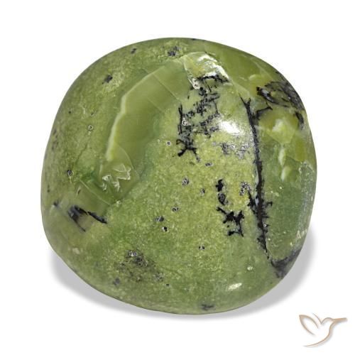 Opala verde natural 8,69ct, almofada cortada, opaco