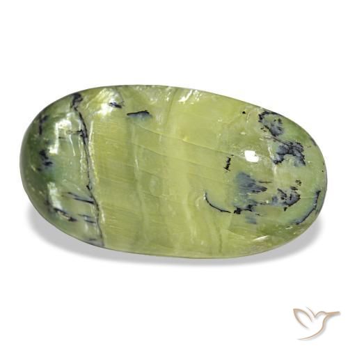 Opala verde natural 15,49ct, corte oval, opaco