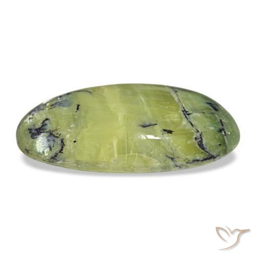 Opala verde natural 15,49ct, corte oval, opaco