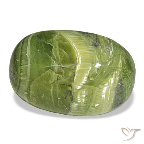 Opala verde natural 16,99ct, corte oval, opaco