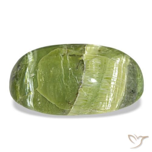 Opala verde natural 16,99ct, corte oval, opaco