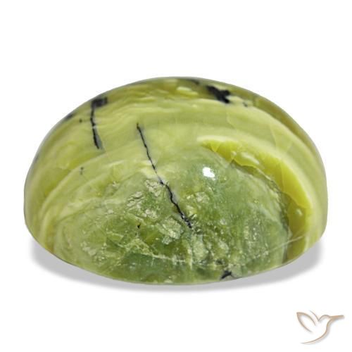 Opala verde natural 24,01ct, corte oval, opaco
