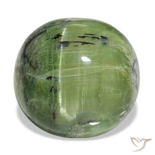 Opala verde natural 9,37ct, almofada cortada, opaco