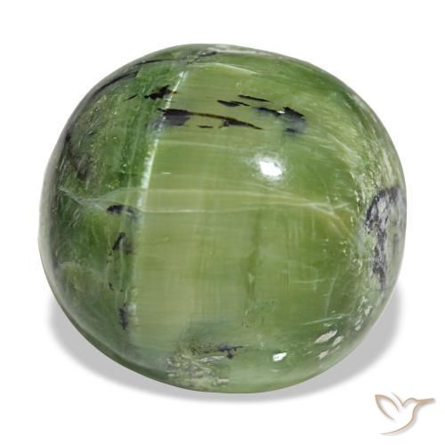 Opala verde natural 9,37ct, almofada cortada, opaco