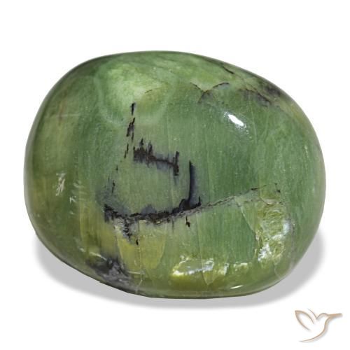 Opala verde natural 18,89ct, almofada cortada, opaco