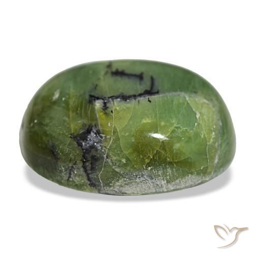 Opala verde natural 18,89ct, almofada cortada, opaco
