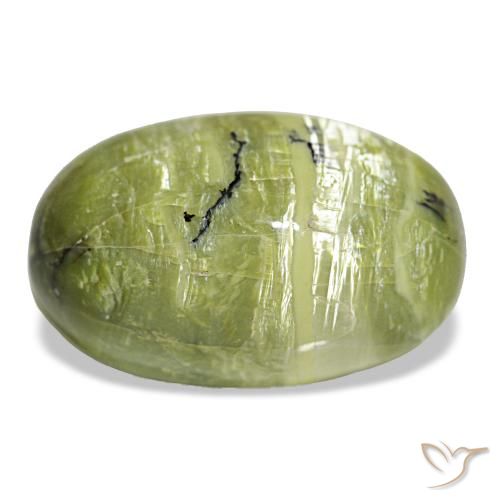 Opala verde natural 8,46ct, corte oval, opaco