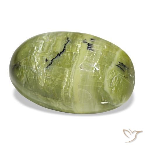 Opala verde natural 8,46ct, corte oval, opaco