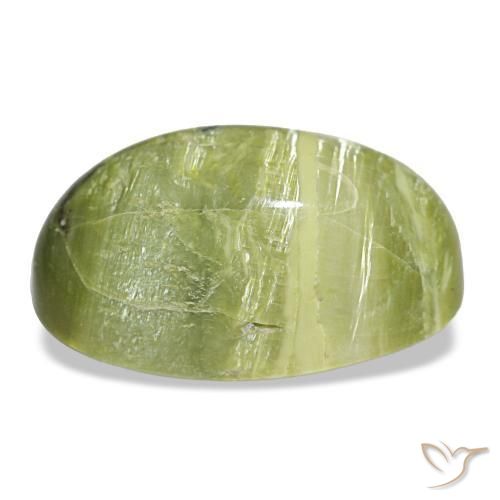 Opala verde natural 8,46ct, corte oval, opaco