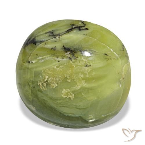 Opala verde natural 6,63ct, corte oval, opaco
