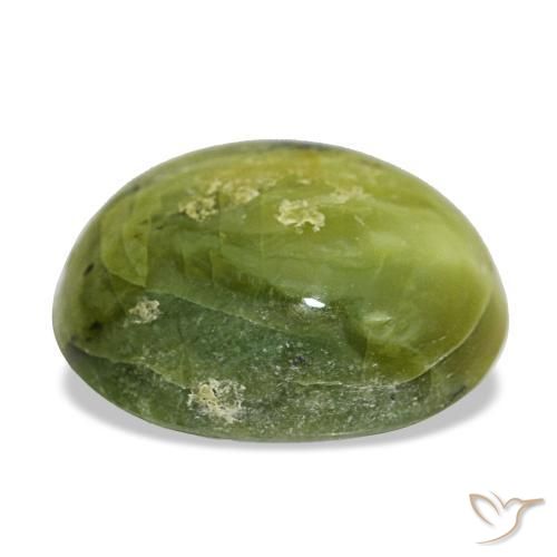 Opala verde natural 6,63ct, corte oval, opaco