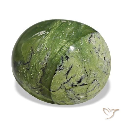 Opala verde natural 11,27ct, corte oval, opaco
