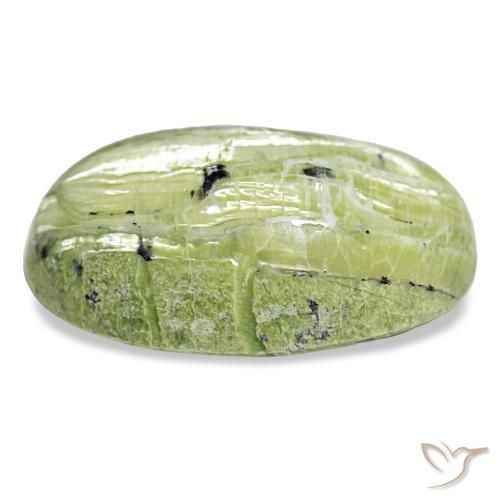 Opala verde natural 21,88ct, corte oval, opaco