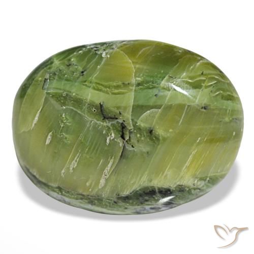 Opala verde natural 14,58ct, corte oval, opaco