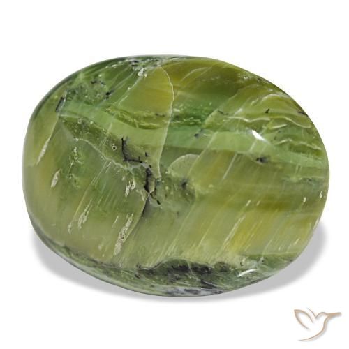 Opala verde natural 14,58ct, corte oval, opaco