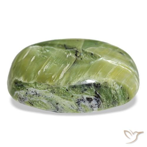 Opala verde natural 14,58ct, corte oval, opaco
