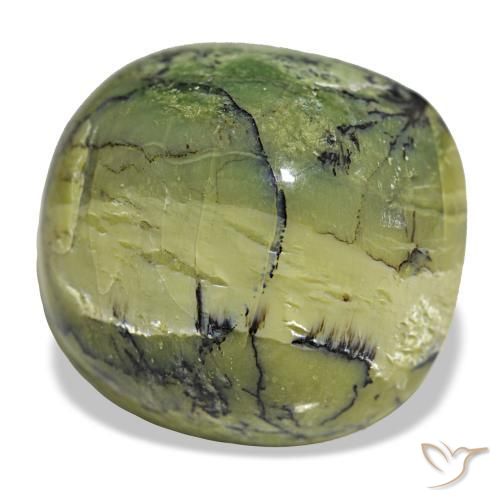 Opala verde natural 28,96ct, almofada cortada, opaco