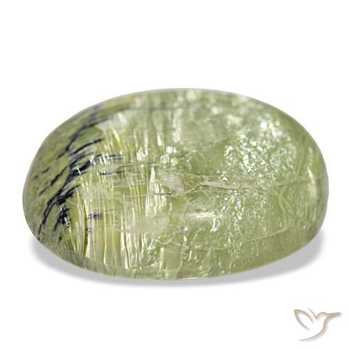 Opala verde natural 25,90ct, almofada cortada, opaco