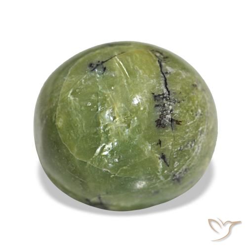 Opala verde natural 4,99ct, corte oval, opaco