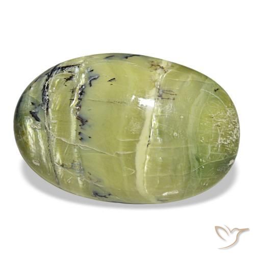 Opala verde natural 7,08ct, corte oval, opaco