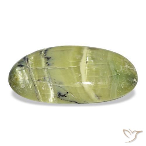 Opala verde natural 7,08ct, corte oval, opaco