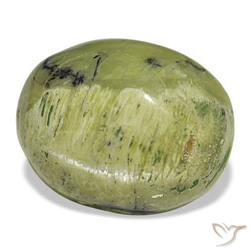 Opala verde natural 8,06ct, corte oval, opaco