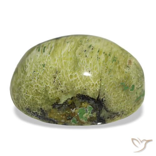 Opala verde natural 8,06ct, corte oval, opaco