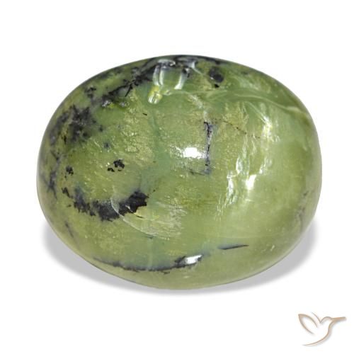 Opala verde natural 6,32ct, corte oval, opaco