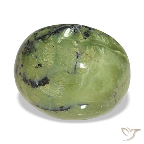 Opala verde natural 6,32ct, corte oval, opaco
