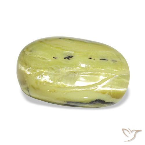 Opala verde natural 3,73ct, corte oval, opaco