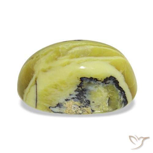Opala verde natural 3,73ct, corte oval, opaco