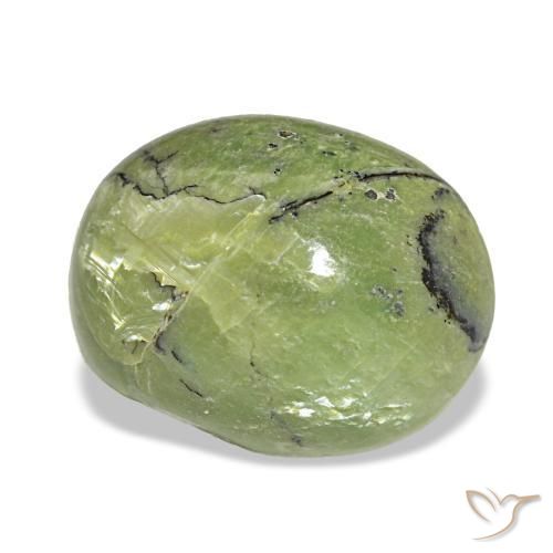Opala verde natural 5,40ct, corte oval, opaco